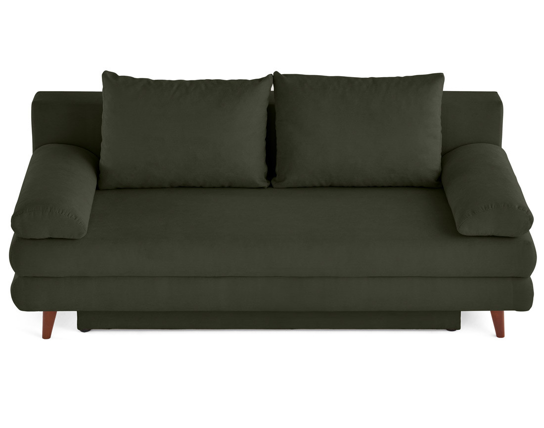 Canapé 3 places convertible avec coffre en velours côtelé Wonder