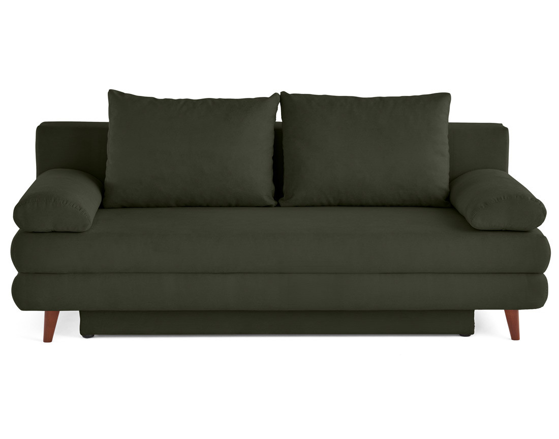 Canapé 3 places convertible avec coffre en velours côtelé Wonder