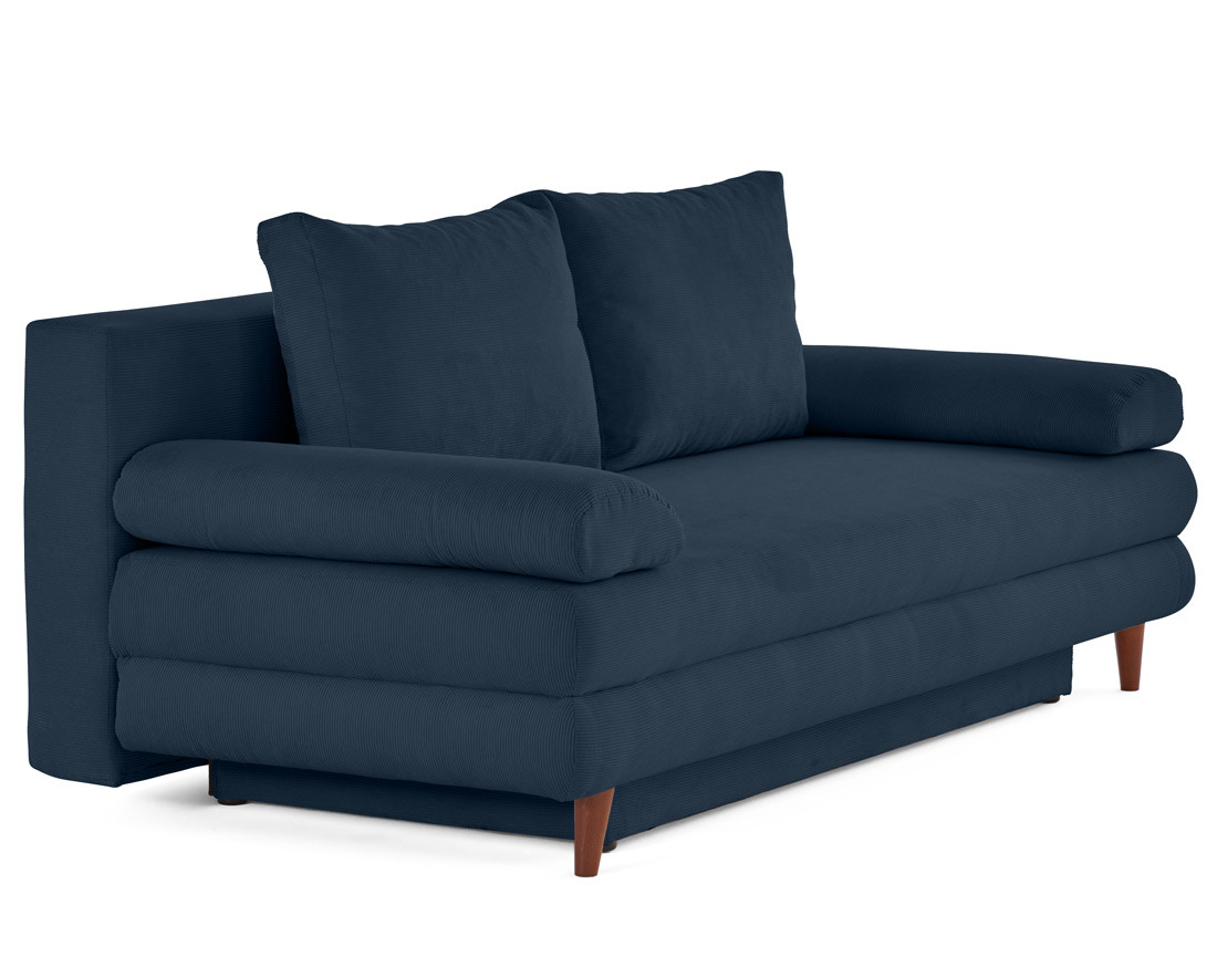 Canapé 3 places convertible avec coffre en velours côtelé Wonder