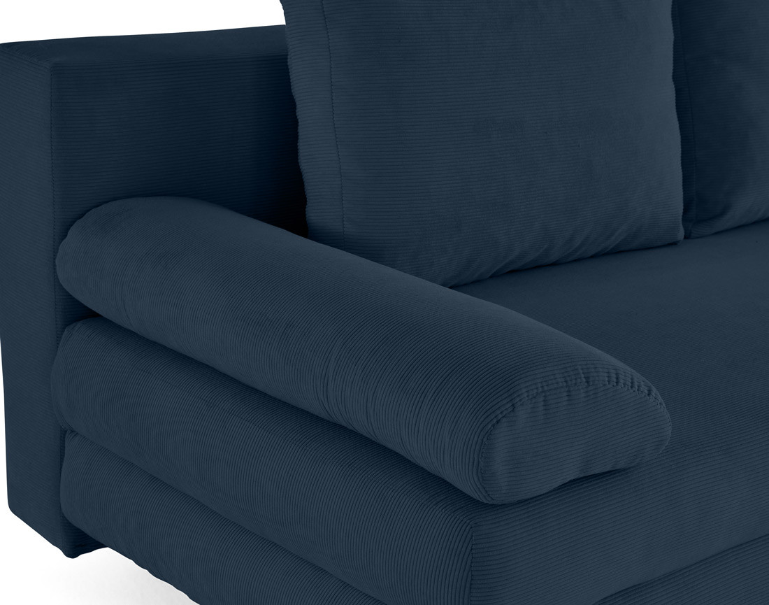 Canapé 3 places convertible avec coffre en velours côtelé Wonder