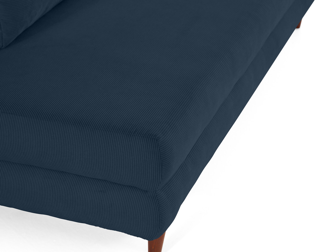 Canapé 3 places convertible avec coffre en velours côtelé Wonder