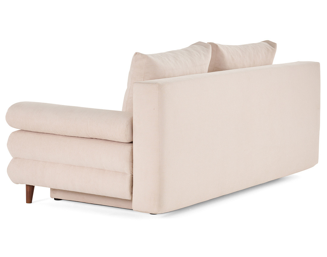 Canapé 3 places convertible avec coffre en velours côtelé Wonder