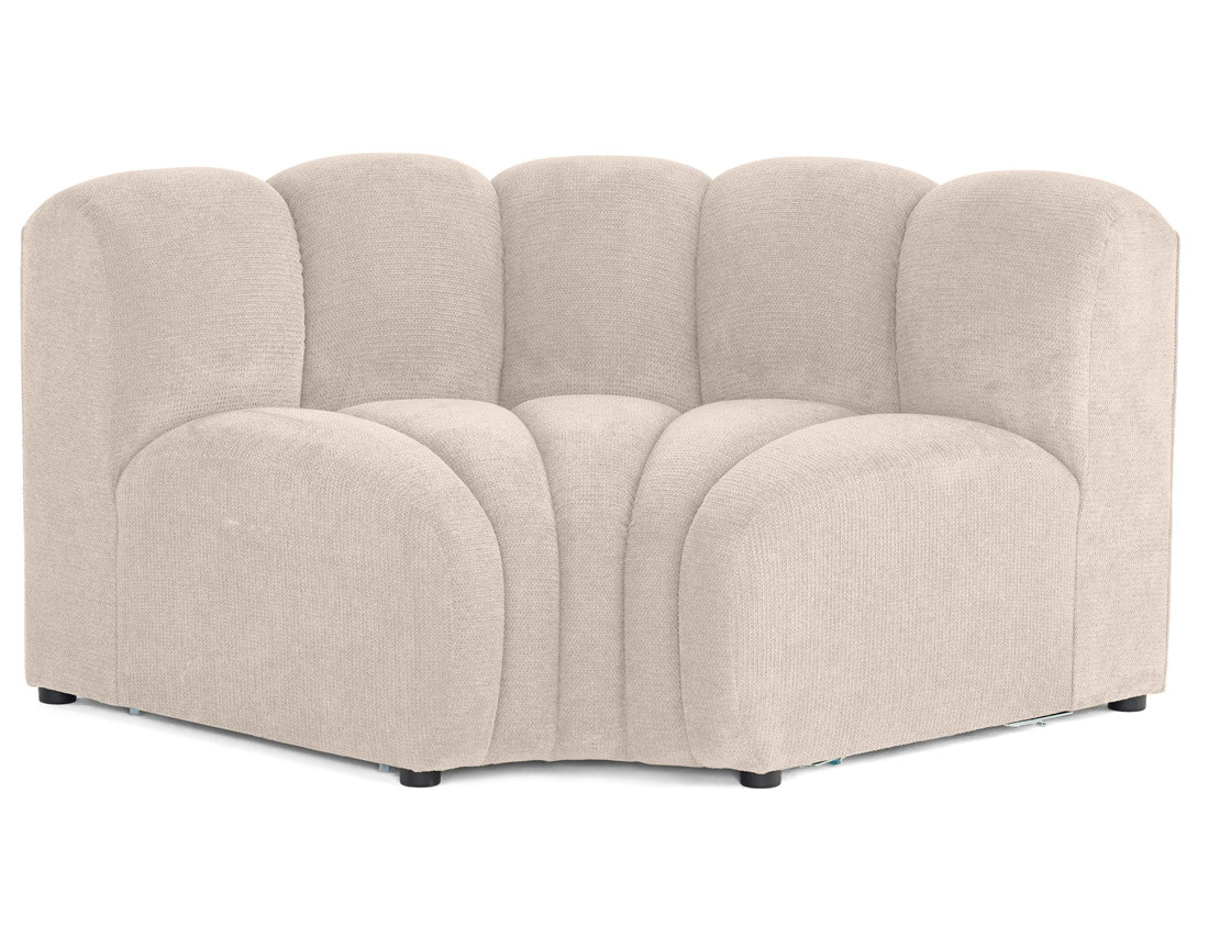 Module d'angle réversible en tissu texturé Debbie