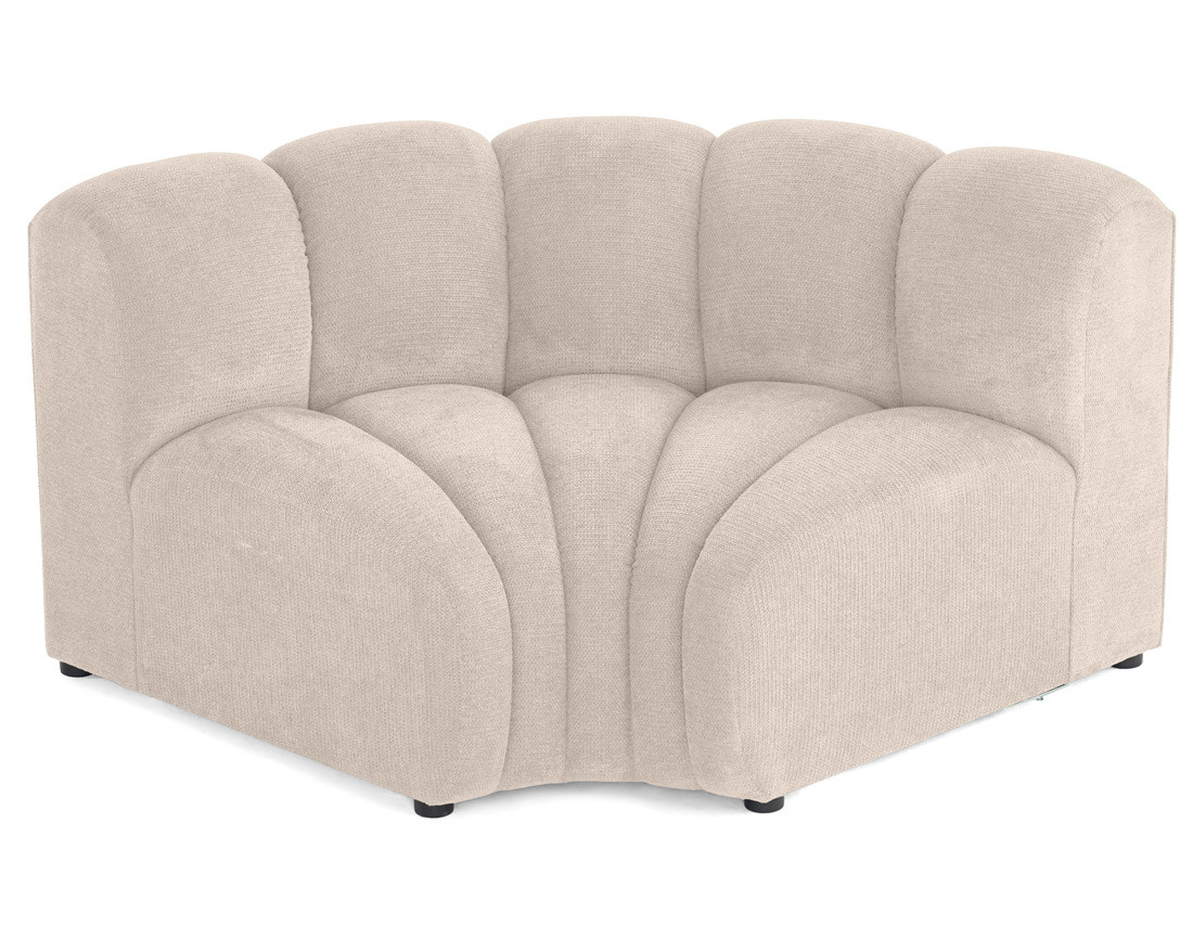 Module d'angle réversible en tissu texturé Debbie