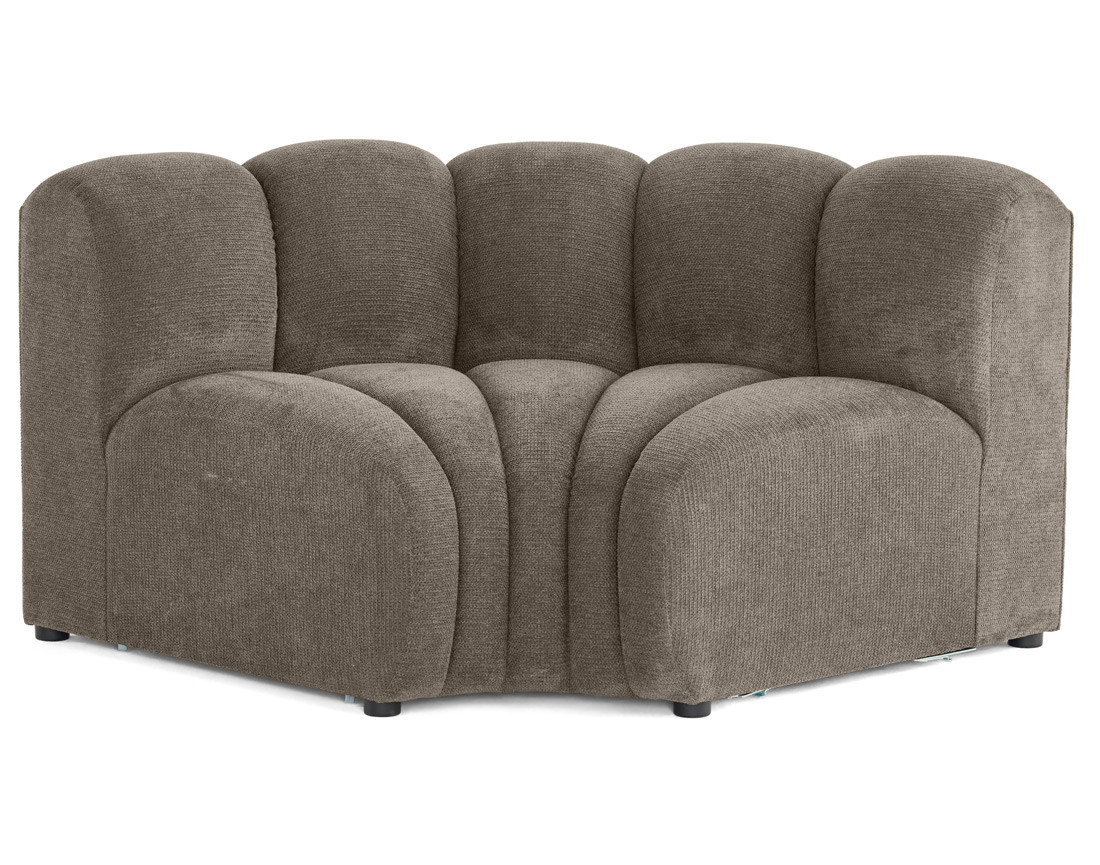 Module d'angle réversible en tissu texturé Debbie