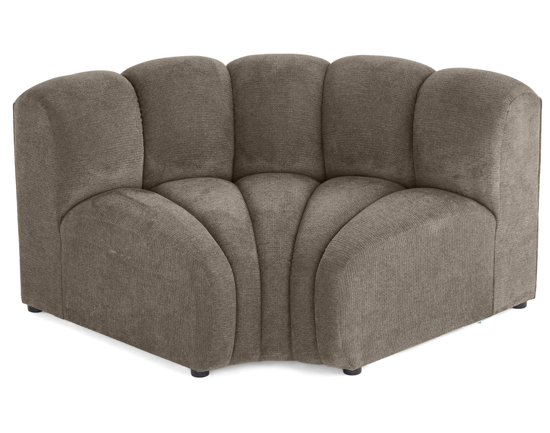 Module d'angle réversible en tissu texturé Debbie