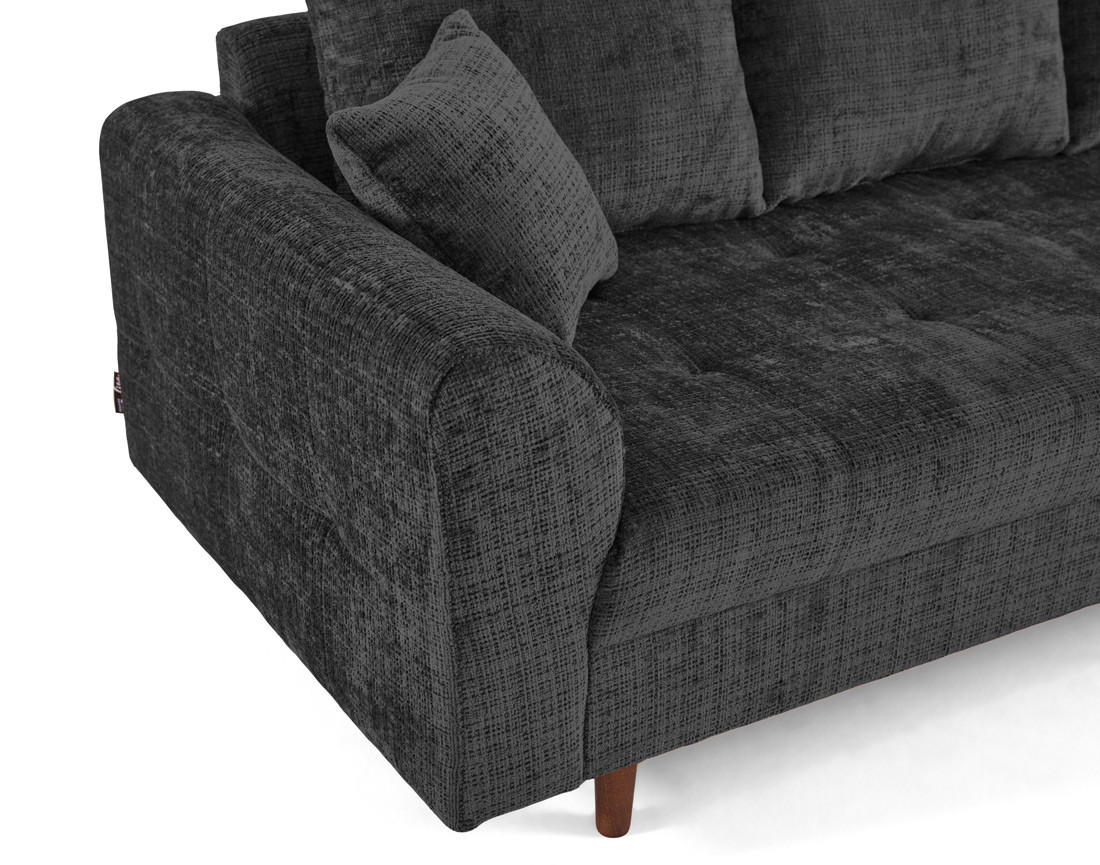 Canapé droit 2 places en velours texturé Rune