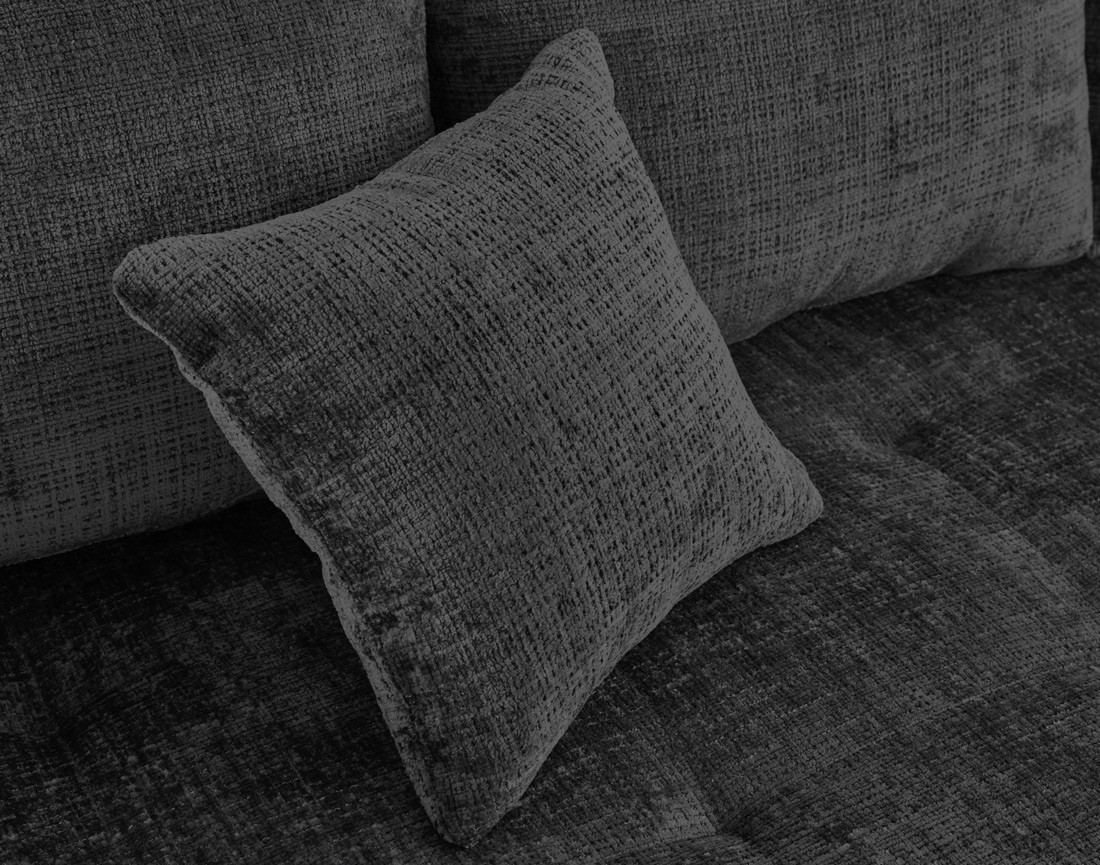 Canapé droit 2 places en velours texturé Rune