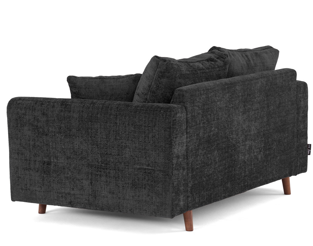 Canapé droit 2 places en velours texturé Rune