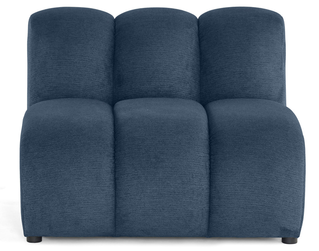 Module d'assise sans accoudoirs en tissu texturé Debbie