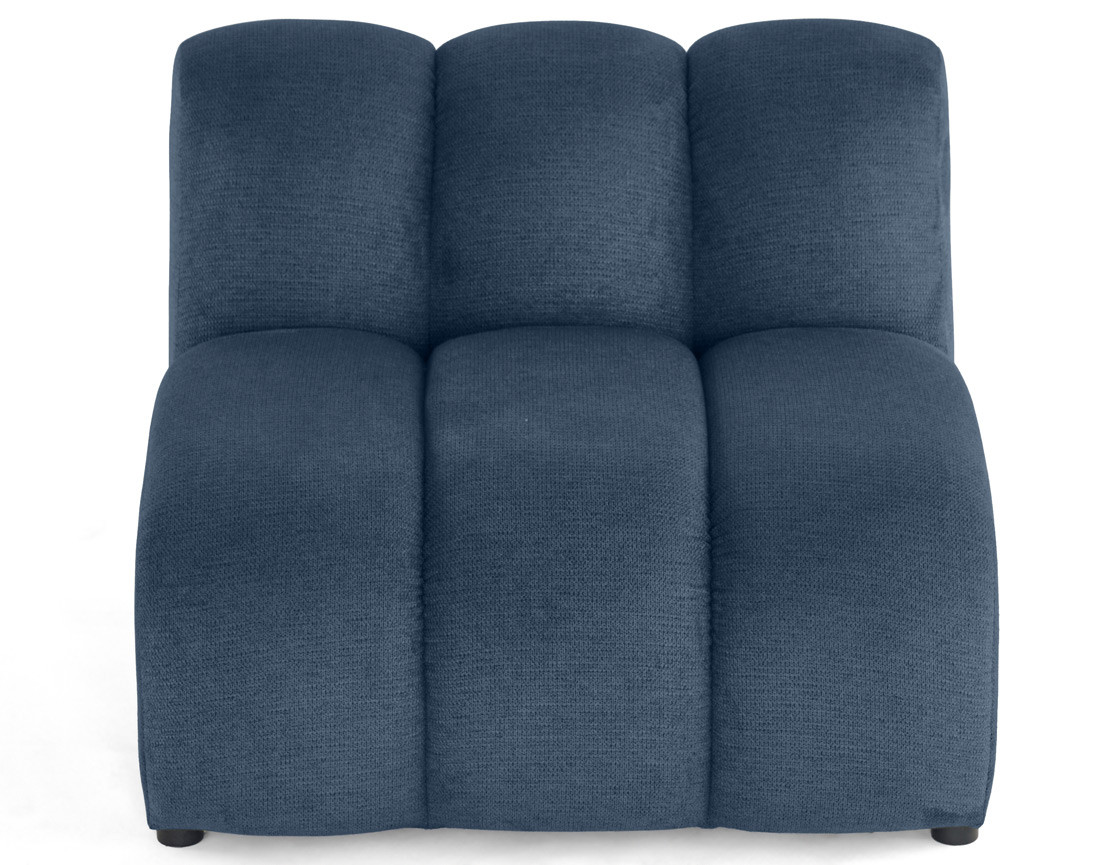 Module d'assise sans accoudoirs en tissu texturé Debbie