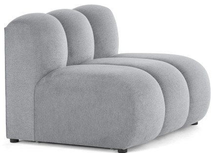 Module d'assise sans accoudoirs en tissu texturé Debbie