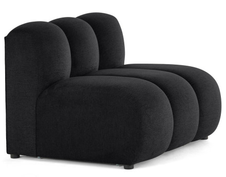 Module d'assise sans accoudoirs en tissu texturé Debbie