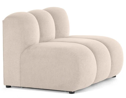 Module d'assise sans accoudoirs en tissu texturé Debbie