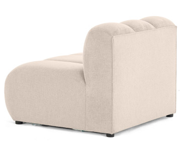 Module d'assise sans accoudoirs en tissu texturé Debbie