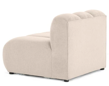 Module d'assise sans accoudoirs en tissu texturé Debbie