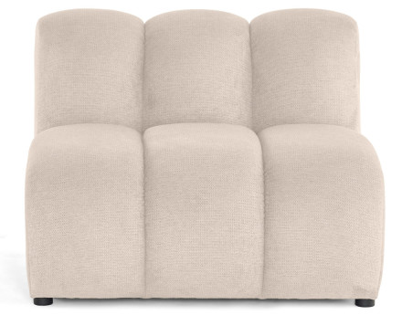 Module d'assise sans accoudoirs en tissu texturé Debbie