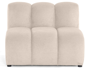 Module d'assise sans accoudoirs en tissu texturé Debbie