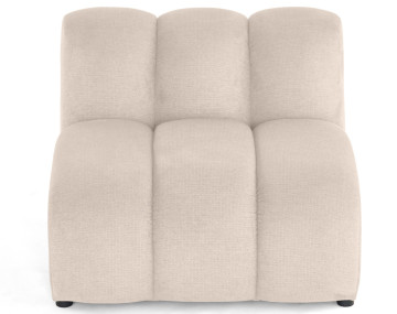 Module d'assise sans accoudoirs en tissu texturé Debbie