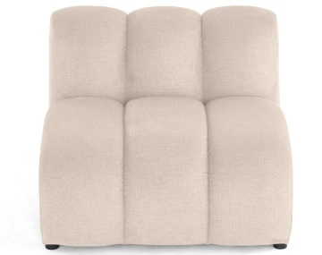 Module d'assise sans accoudoirs en tissu texturé Debbie