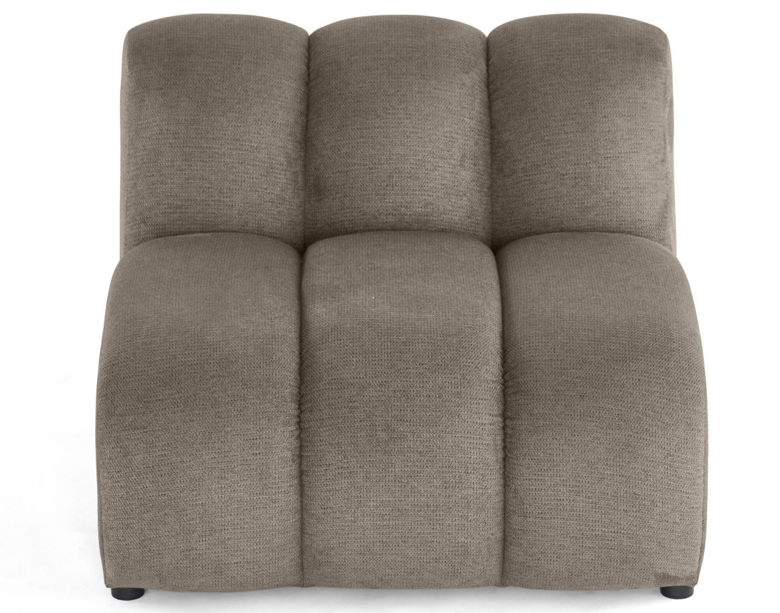 Module d'assise sans accoudoirs en tissu texturé Debbie