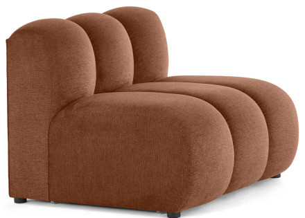 Module d'assise sans accoudoirs en tissu texturé Debbie