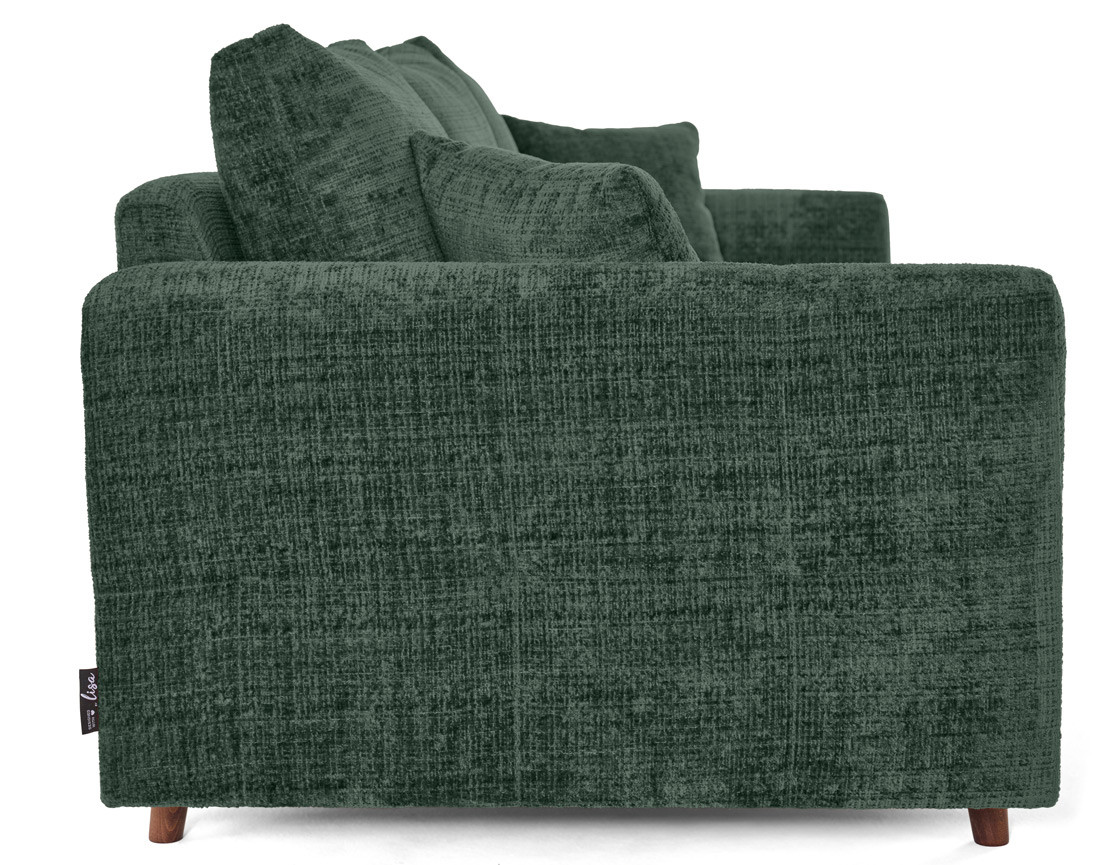 Canapé droit 3 places en velours texturé Rune