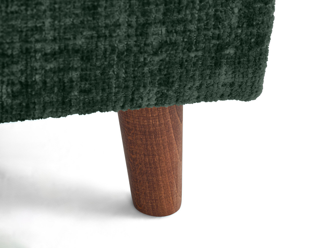 Canapé droit 3 places en velours texturé Rune