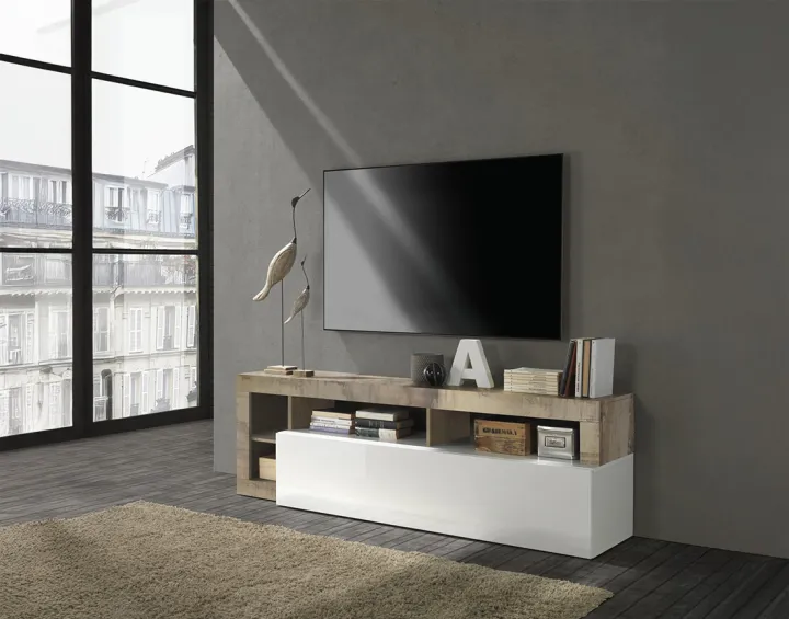 Meuble TV 1 porte 184 cm Lou