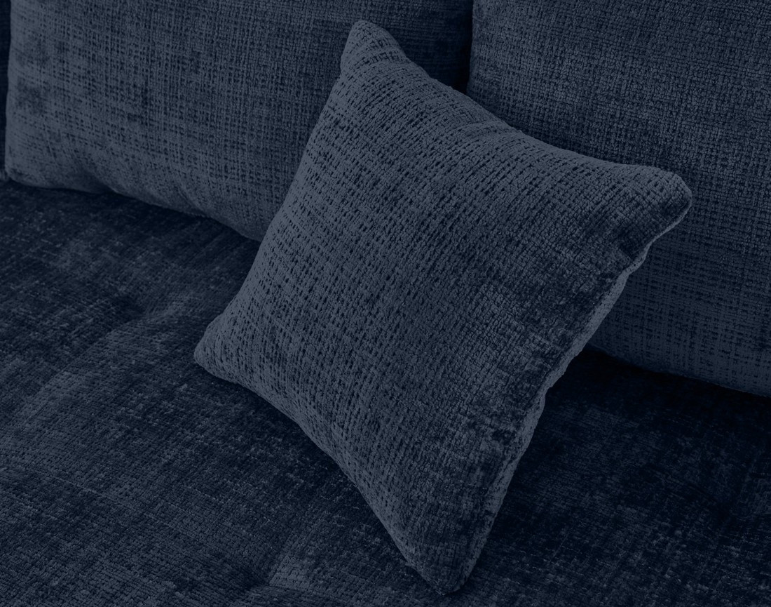 Canapé d'angle droit 4 places en velours texturé Rune