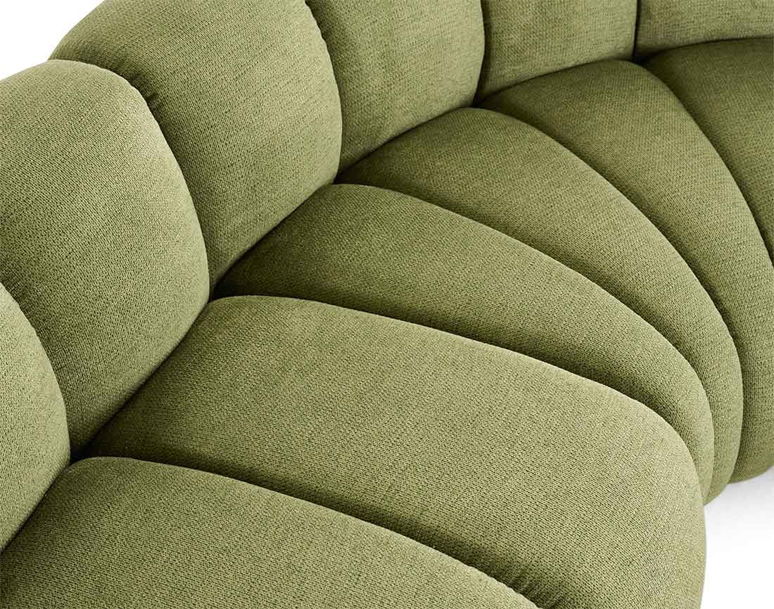 Canapé modulable d'angle gauche 5 places en tissu texturé Debbie