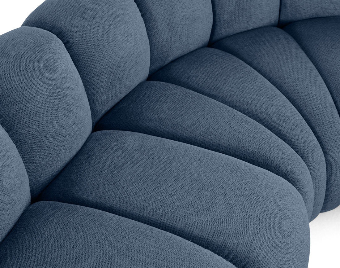 Canapé modulable d'angle gauche 5 places en tissu texturé Debbie