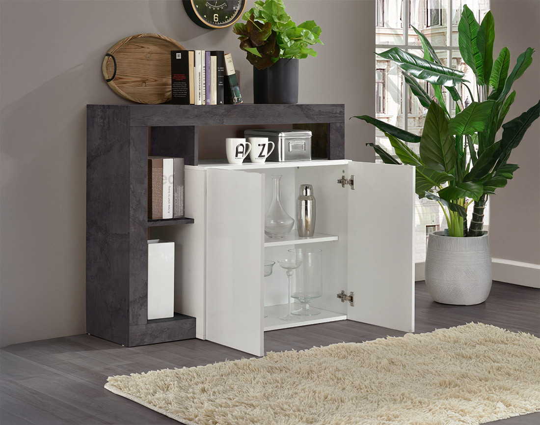 Buffet bas 2 portes 108 cm Lou
