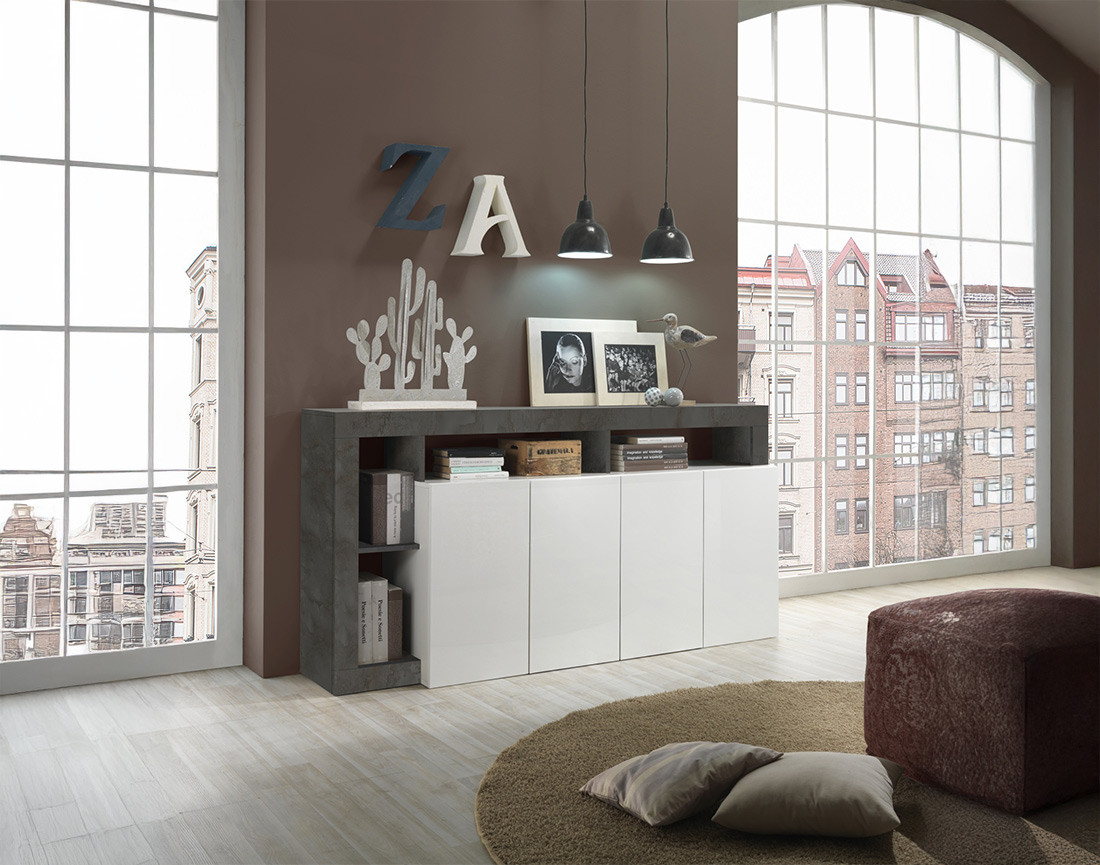 Buffet bas 4 portes 184 cm Lou