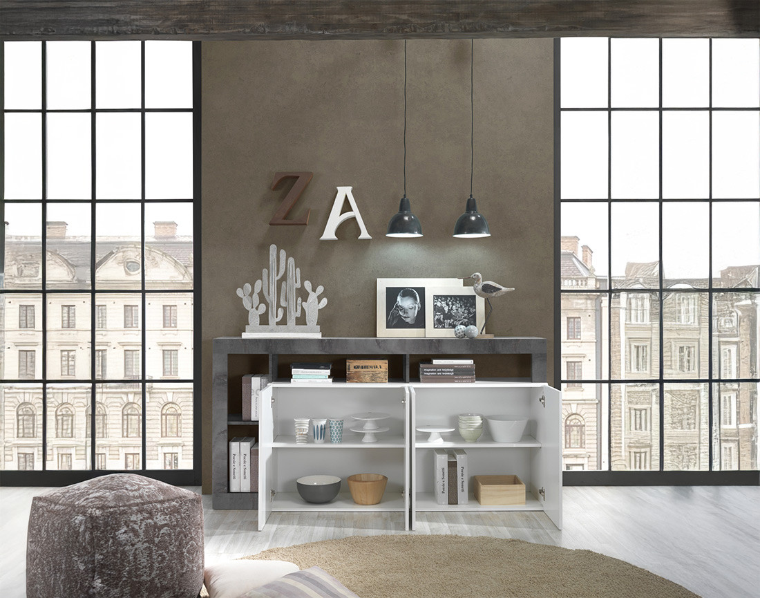 Buffet bas 4 portes 184 cm Lou