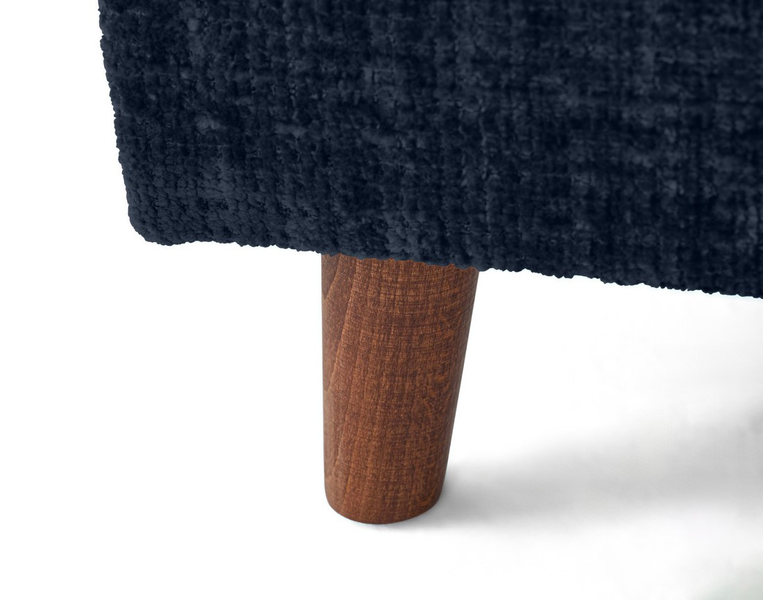 Canapé panoramique d'angle gauche 7 places en velours texturé Rune