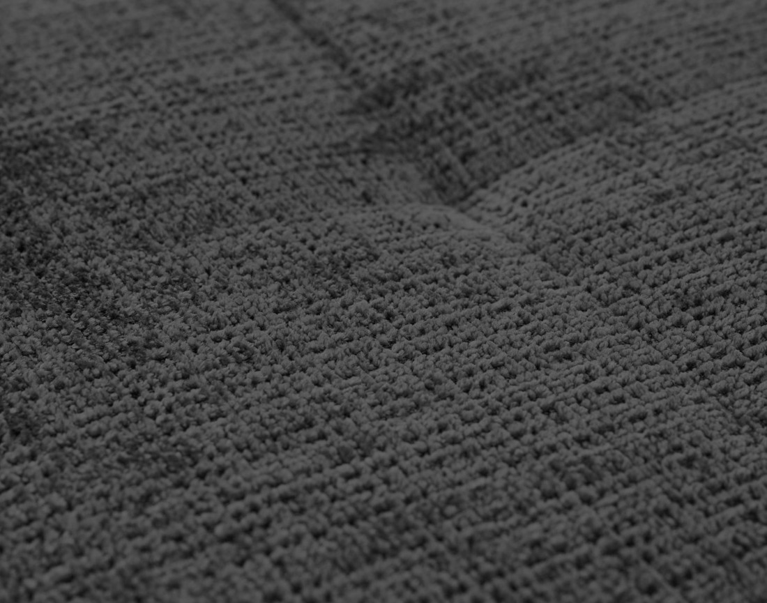 Canapé panoramique d'angle gauche 7 places en velours texturé Rune