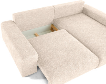Canapé d'angle réversible convertible coffre en tissu moucheté Spice