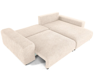 Canapé d'angle réversible convertible coffre en tissu moucheté Spice