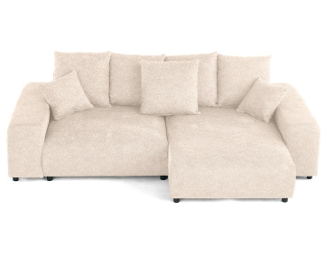 Canapé d'angle réversible convertible coffre en tissu moucheté Spice