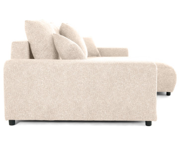 Canapé d'angle réversible convertible coffre en tissu moucheté Spice