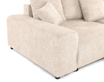 Canapé d'angle réversible convertible coffre en tissu moucheté Spice