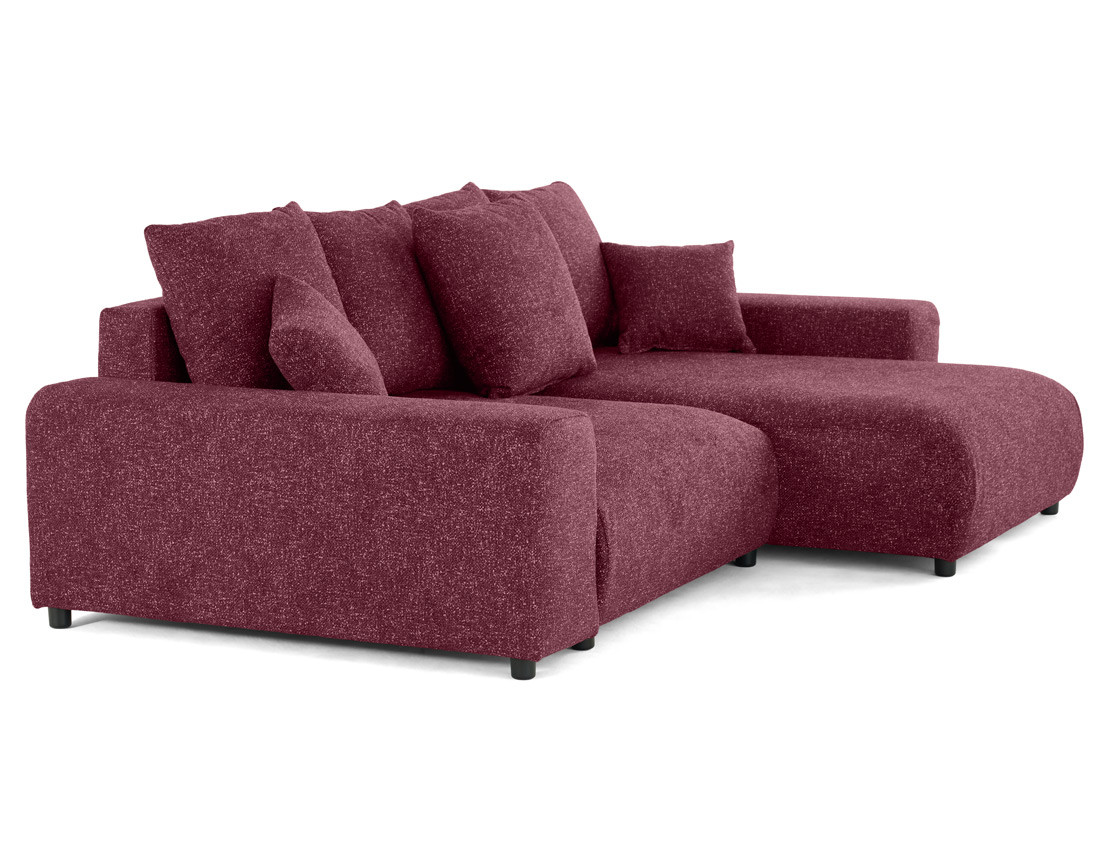 Canapé d'angle réversible convertible coffre en tissu moucheté Spice