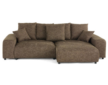 Canapé d'angle réversible convertible coffre en tissu moucheté Spice