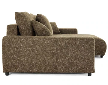 Canapé d'angle réversible convertible coffre en tissu moucheté Spice