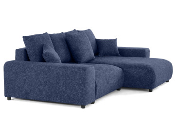 Canapé d'angle réversible convertible coffre en tissu moucheté Spice