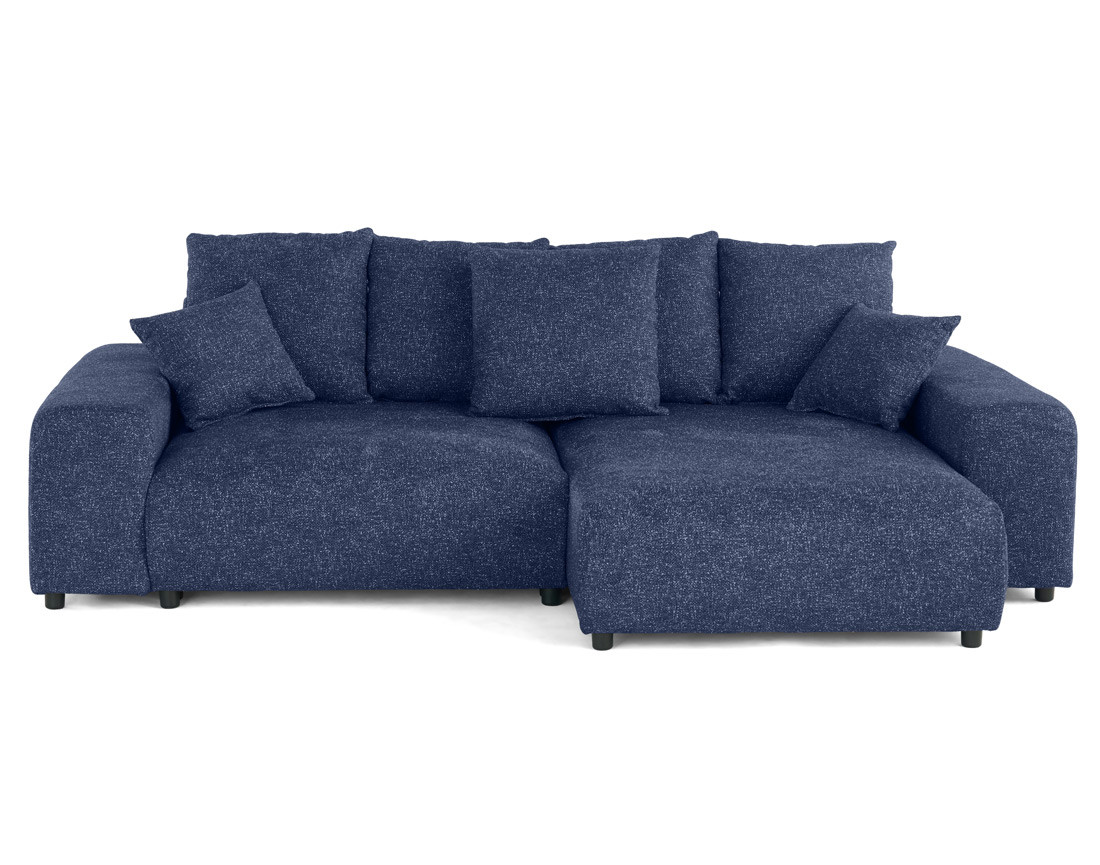 Canapé d'angle réversible convertible coffre en tissu moucheté Spice