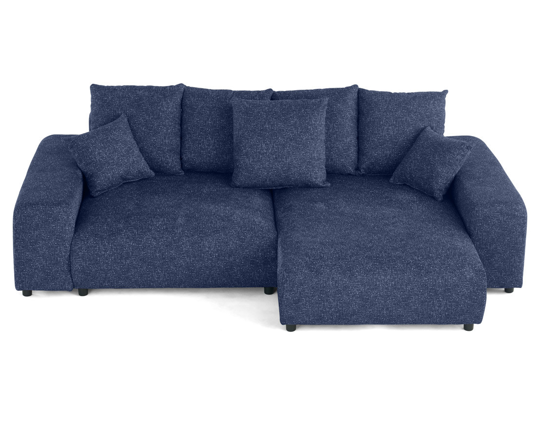 Canapé d'angle réversible convertible coffre en tissu moucheté Spice