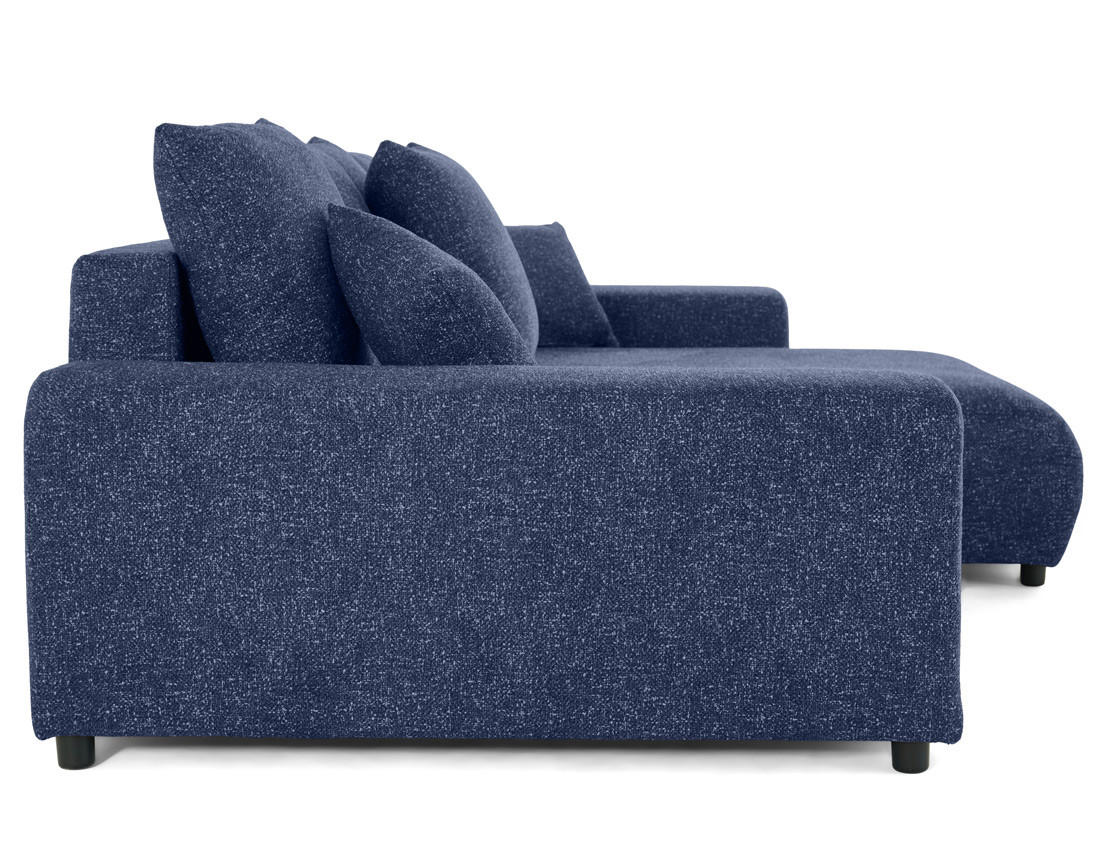 Canapé d'angle réversible convertible coffre en tissu moucheté Spice