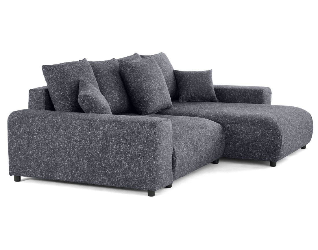 Canapé d'angle réversible convertible coffre en tissu moucheté Spice